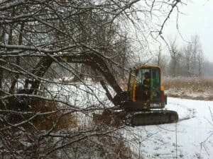 Naturschutzpflege - Bagger